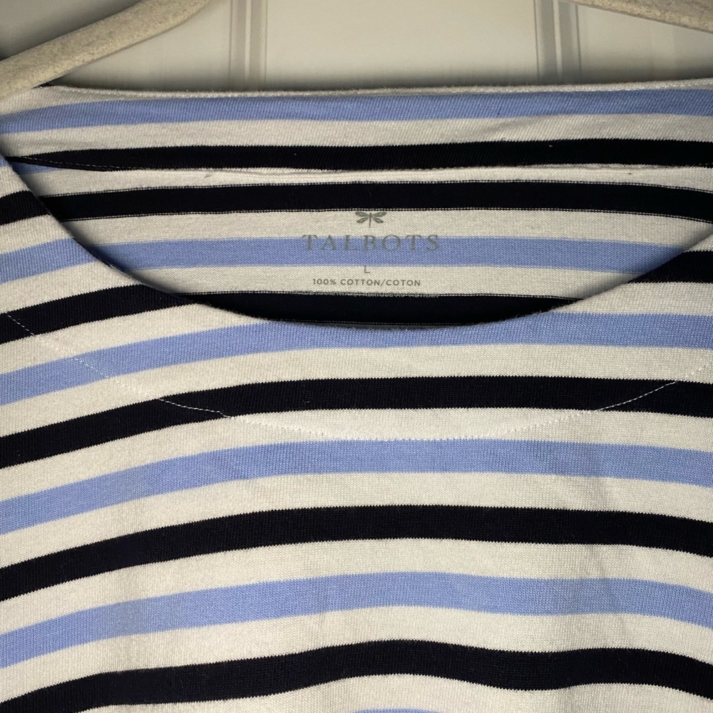 EUC Talbots striped tee. - Picture 3 of 9